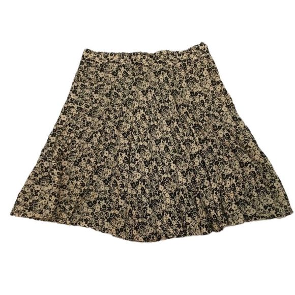 Vintage Dresses & Skirts - Vintage 90’s The Gap Black And Beige Floral Mini Skitt